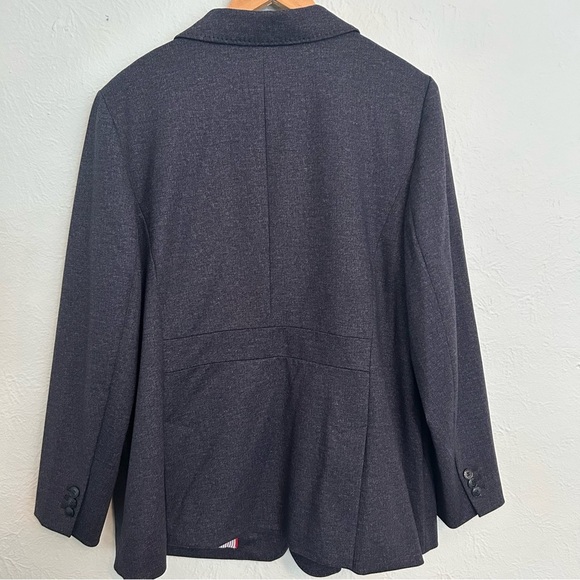 Talbots Blazer Womens 16 Blue Aberdeen 2 Button Lined Jacket Pockets Work Casual - Picture 2 of 9